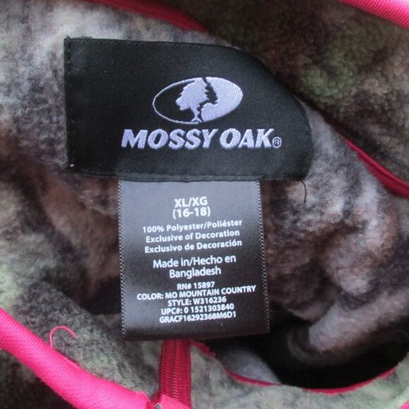 🌸SOLD🌸 MOSSY OAK Jacket Size XL Full Zip Fleece - Picture 10 of 13
